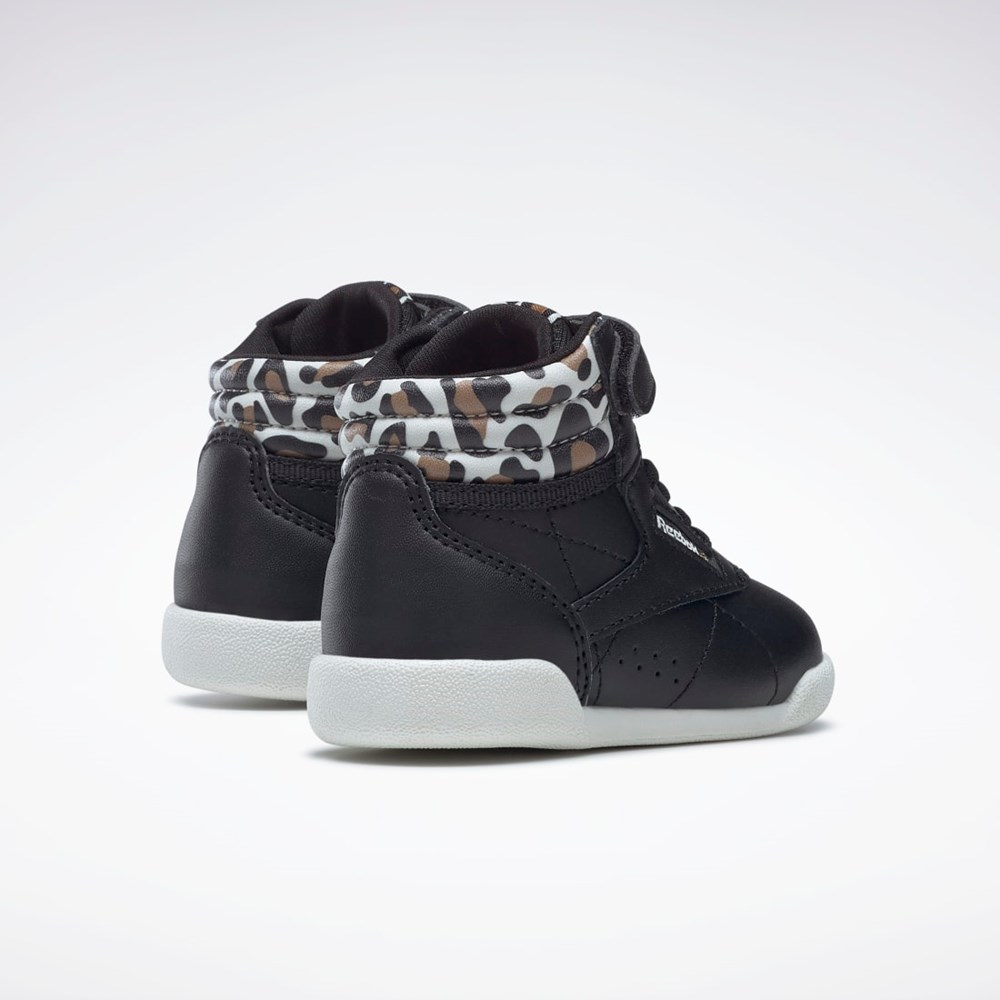Reebok F/S Hi Shoes - Toddler Mustat Kultaiset | SHFMKQ-732