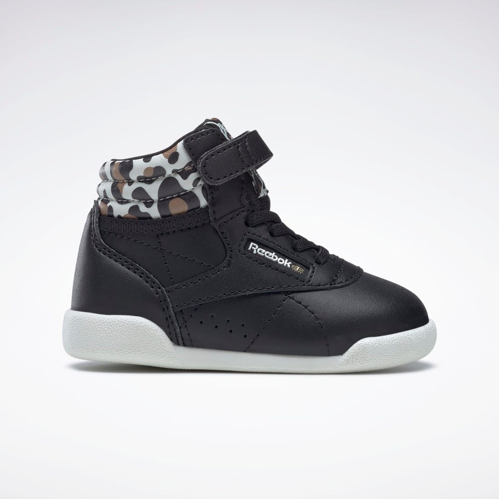 Reebok F/S Hi Shoes - Toddler Mustat Kultaiset | SHFMKQ-732