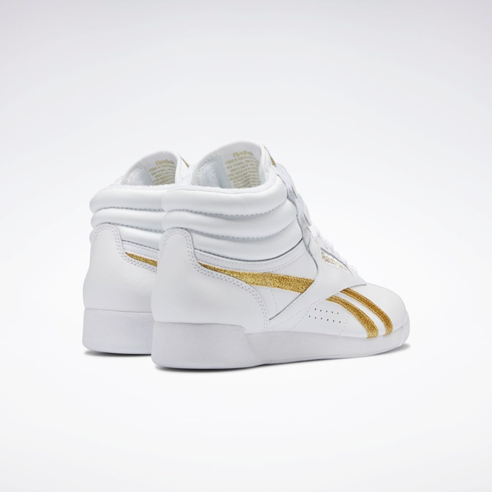 Reebok F/S Hi Shoes Valkoinen Valkoinen Kultaiset | YRZMEA-031