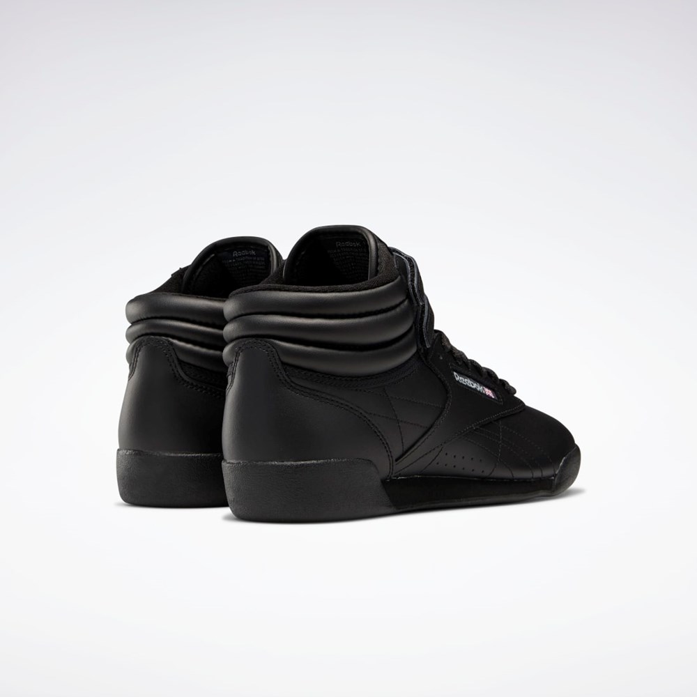 Reebok Freestyle Hi Shoes - Grade School Mustat Harmaat | REXTZN-738