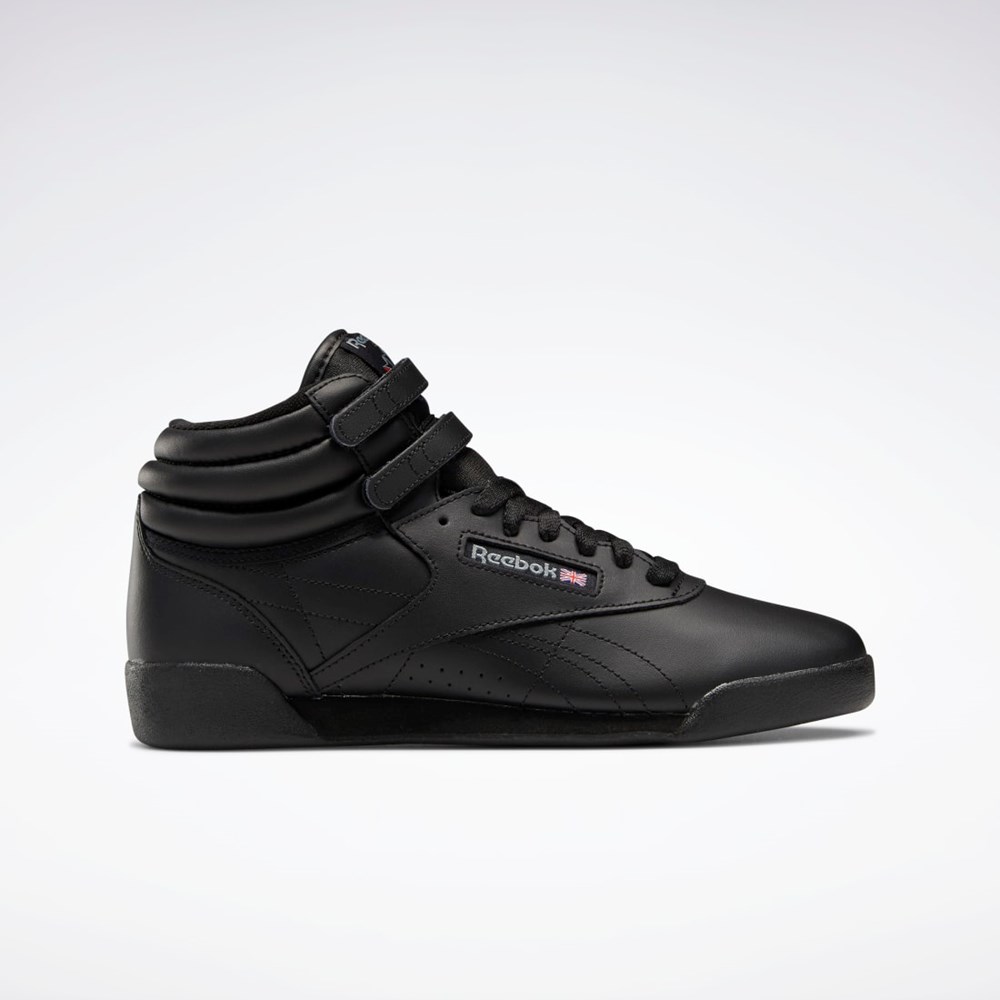 Reebok Freestyle Hi Shoes - Grade School Mustat Harmaat | REXTZN-738