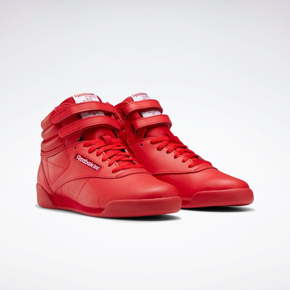 Reebok Freestyle Hi Shoes - Grade School Punainen Punainen Valkoinen | UNADVG-485