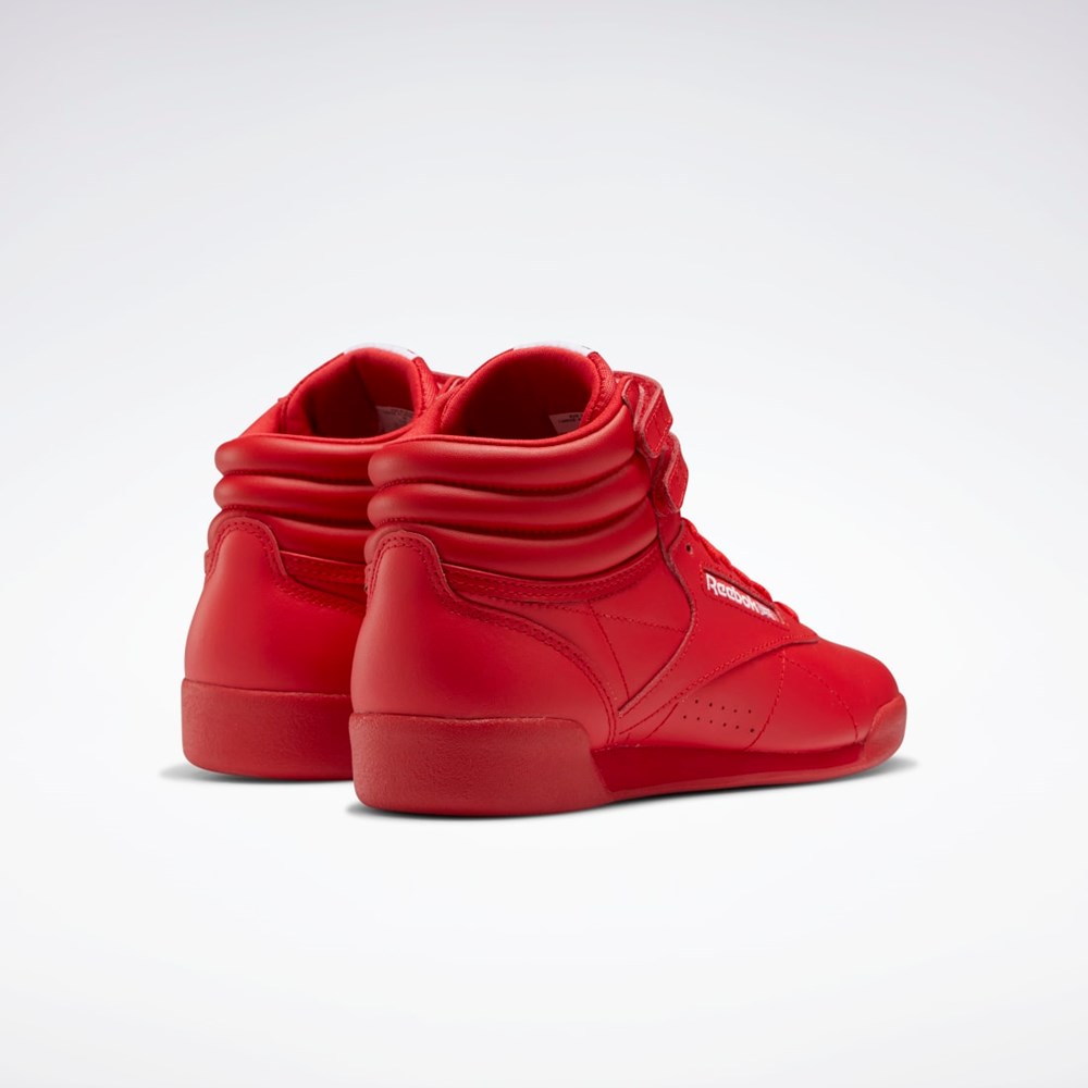 Reebok Freestyle Hi Shoes - Grade School Punainen Punainen Valkoinen | UNADVG-485