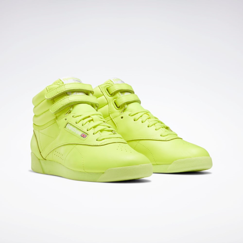 Reebok Freestyle Hi Shoes Keltainen Keltainen Valkoinen | RJBQDX-587