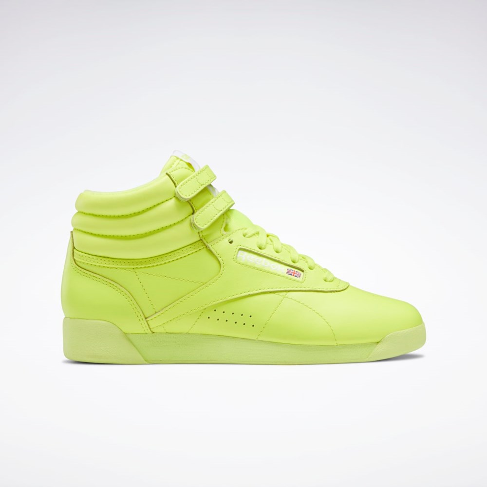 Reebok Freestyle Hi Shoes Keltainen Keltainen Valkoinen | RJBQDX-587