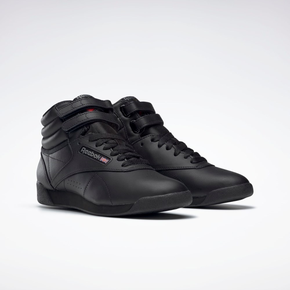 Reebok Freestyle Hi Shoes Mustat | JSVTNL-230