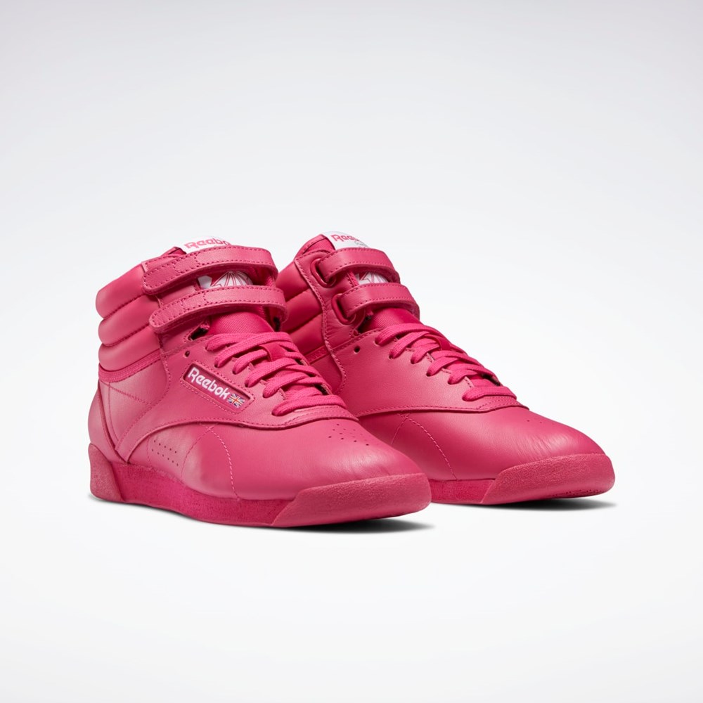 Reebok Freestyle Hi Shoes Pinkki Pinkki Valkoinen | VXDIJC-439