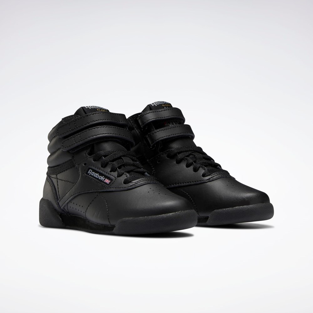 Reebok Freestyle Hi Shoes - Preschool Mustat Mustat Harmaat | BFUDQZ-320