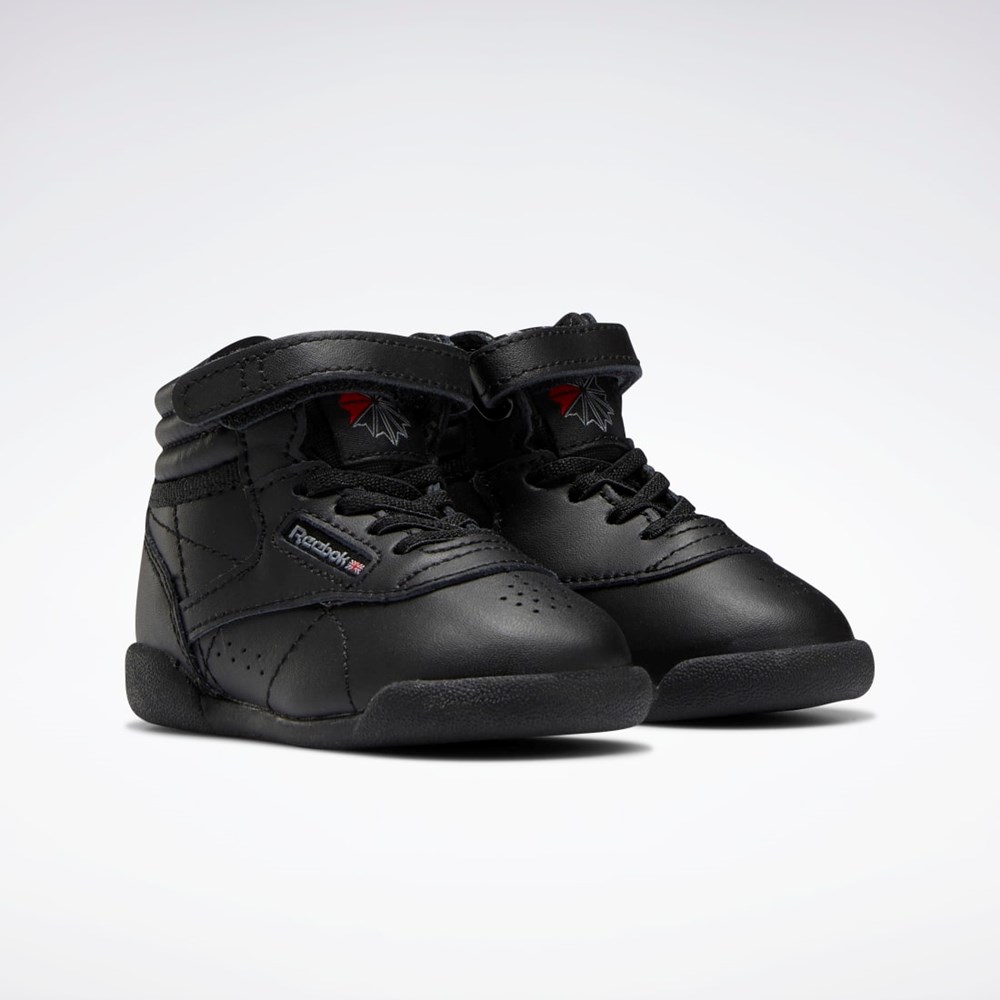 Reebok Freestyle Hi Shoes - Toddler Mustat Mustat Harmaat | NWDCGP-136