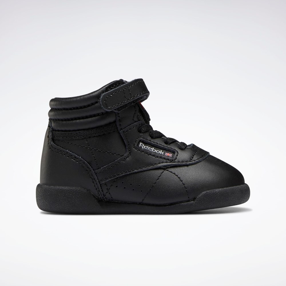 Reebok Freestyle Hi Shoes - Toddler Mustat Mustat Harmaat | NWDCGP-136