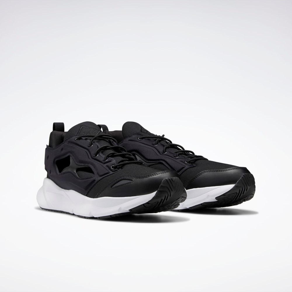 Reebok Furylite 95 Shoes Mustat Valkoinen Tummanhopea | DLKBOP-651