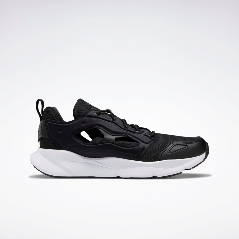Reebok Furylite 95 Shoes Mustat Valkoinen Tummanhopea | DLKBOP-651