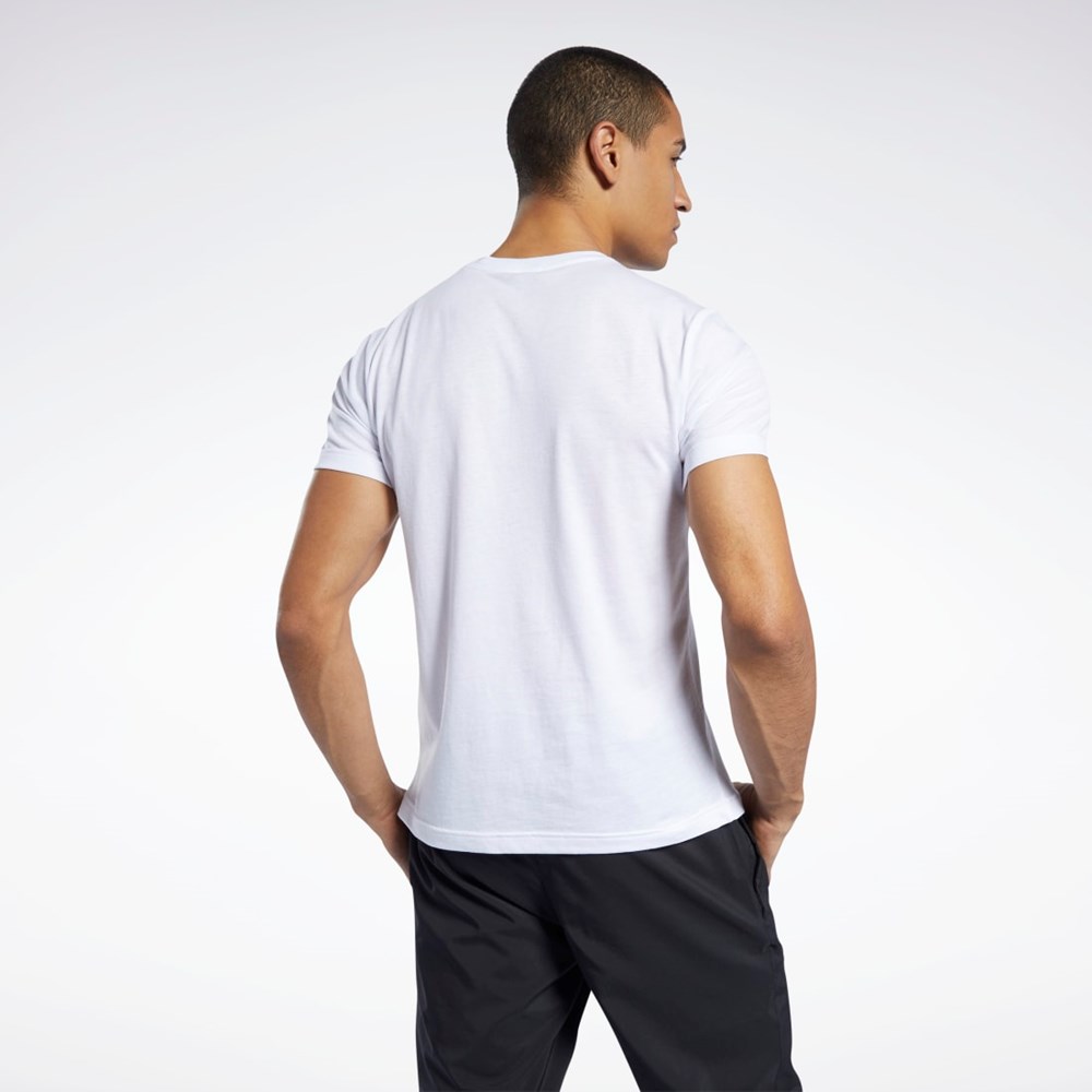 Reebok Graafinen Series Linear Logo Tee Valkoinen | MRCGBD-435