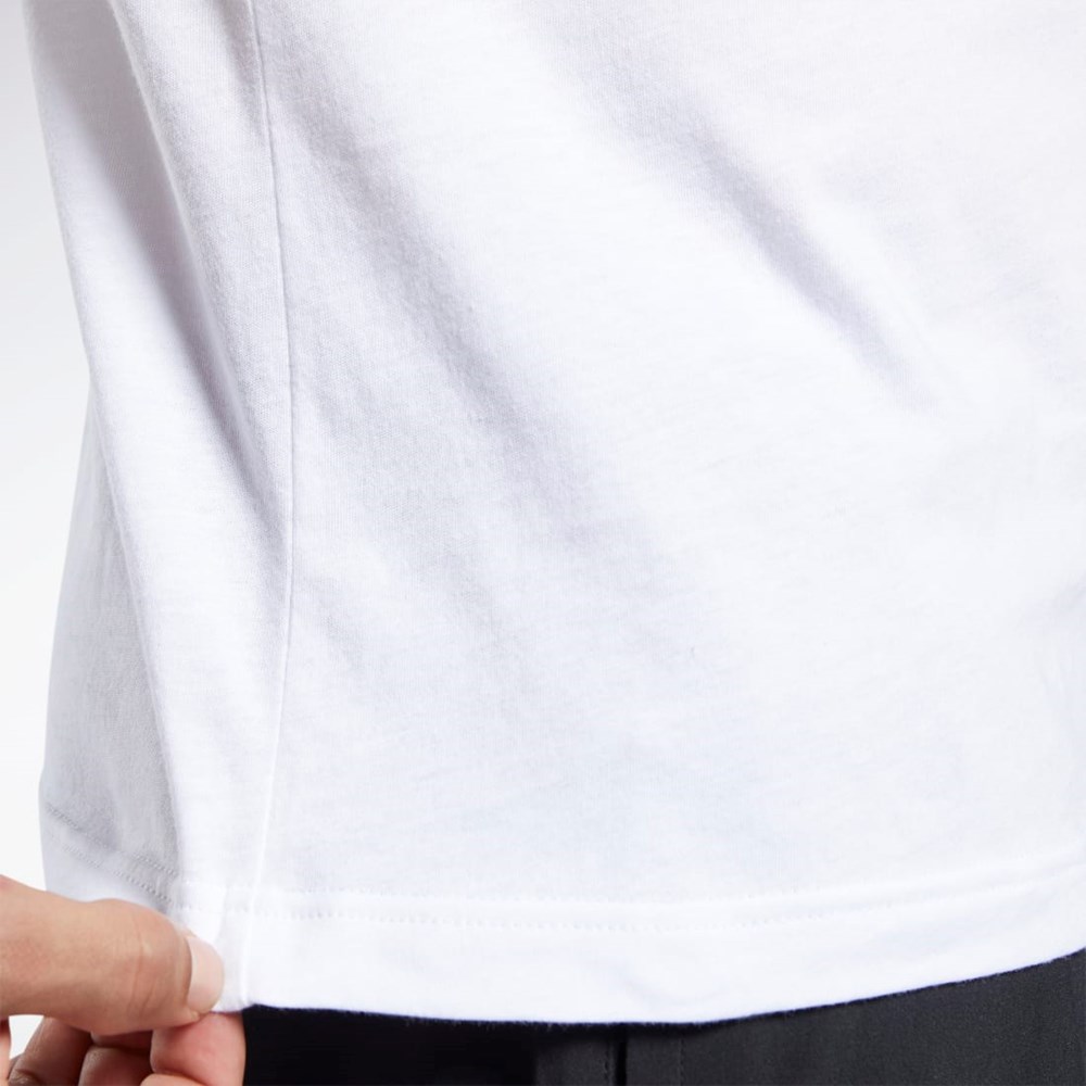 Reebok Graafinen Series Linear Logo Tee Valkoinen | MRCGBD-435