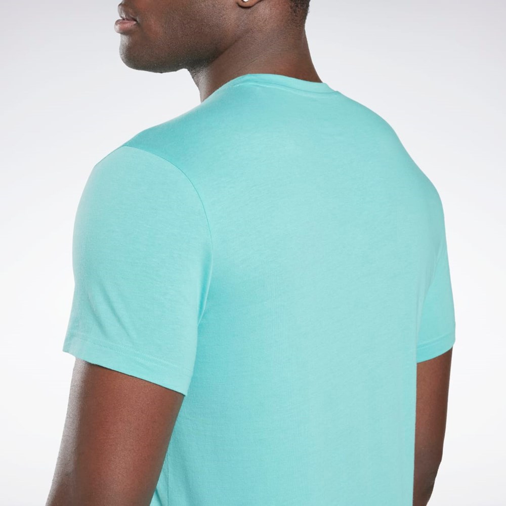 Reebok Graafinen Series Linear Logo Tee Semi Classic Teal | QGVHRB-328