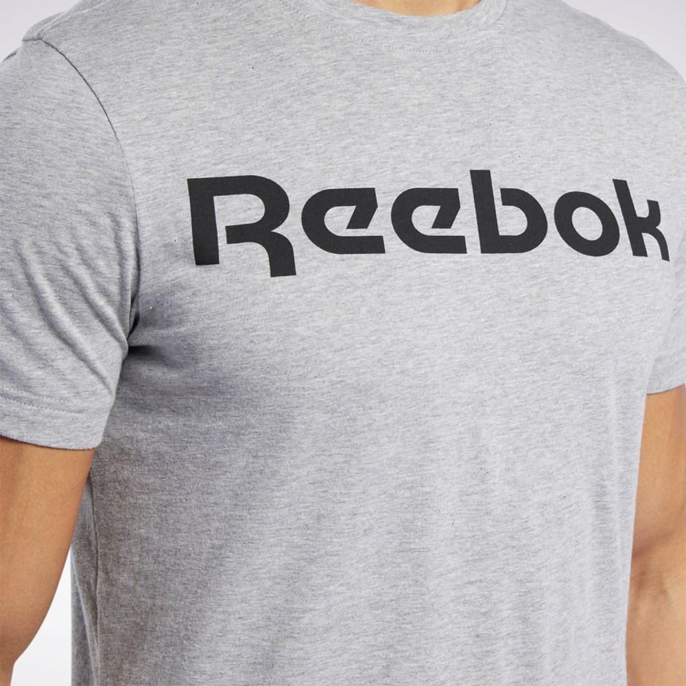 Reebok Graafinen Series Linear Logo Tee Harmaat | TEPKLV-926