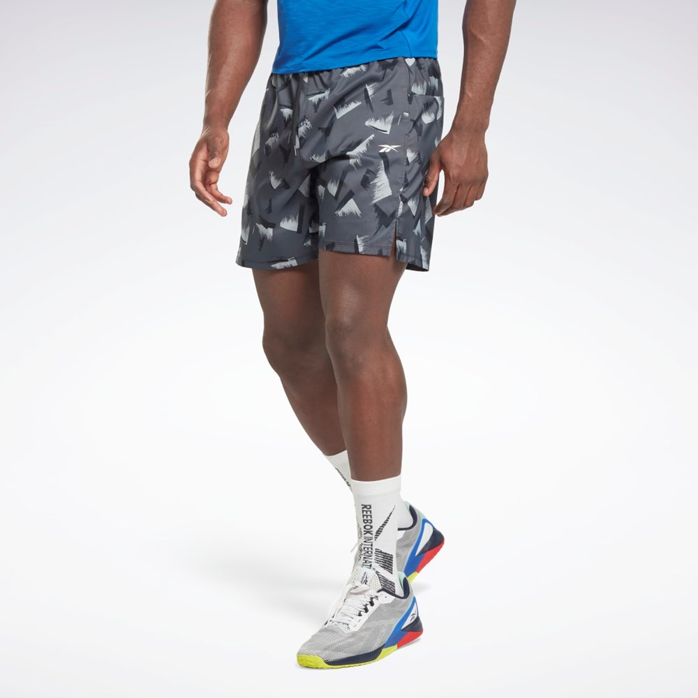 Reebok Graafinen Speed 2.0 Shorts Mustat | QEGITW-270