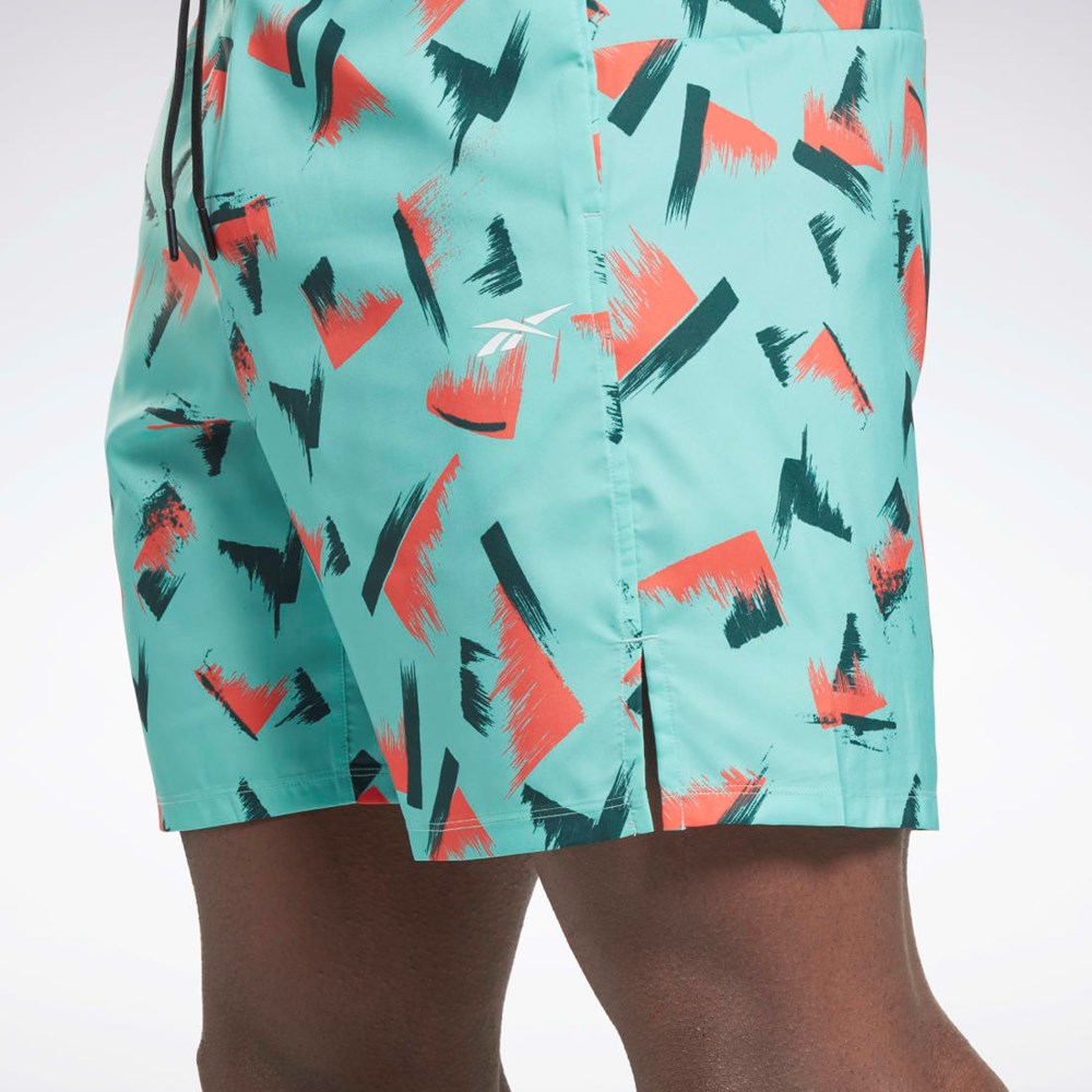 Reebok Graafinen Speed 2.0 Shorts Semi Classic Teal | ZWGRKM-543
