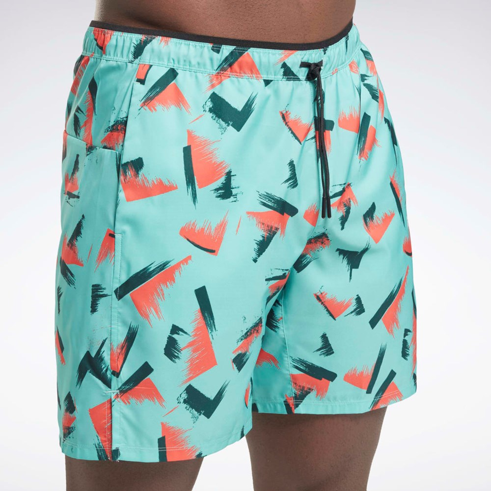 Reebok Graafinen Speed 2.0 Shorts Semi Classic Teal | ZWGRKM-543