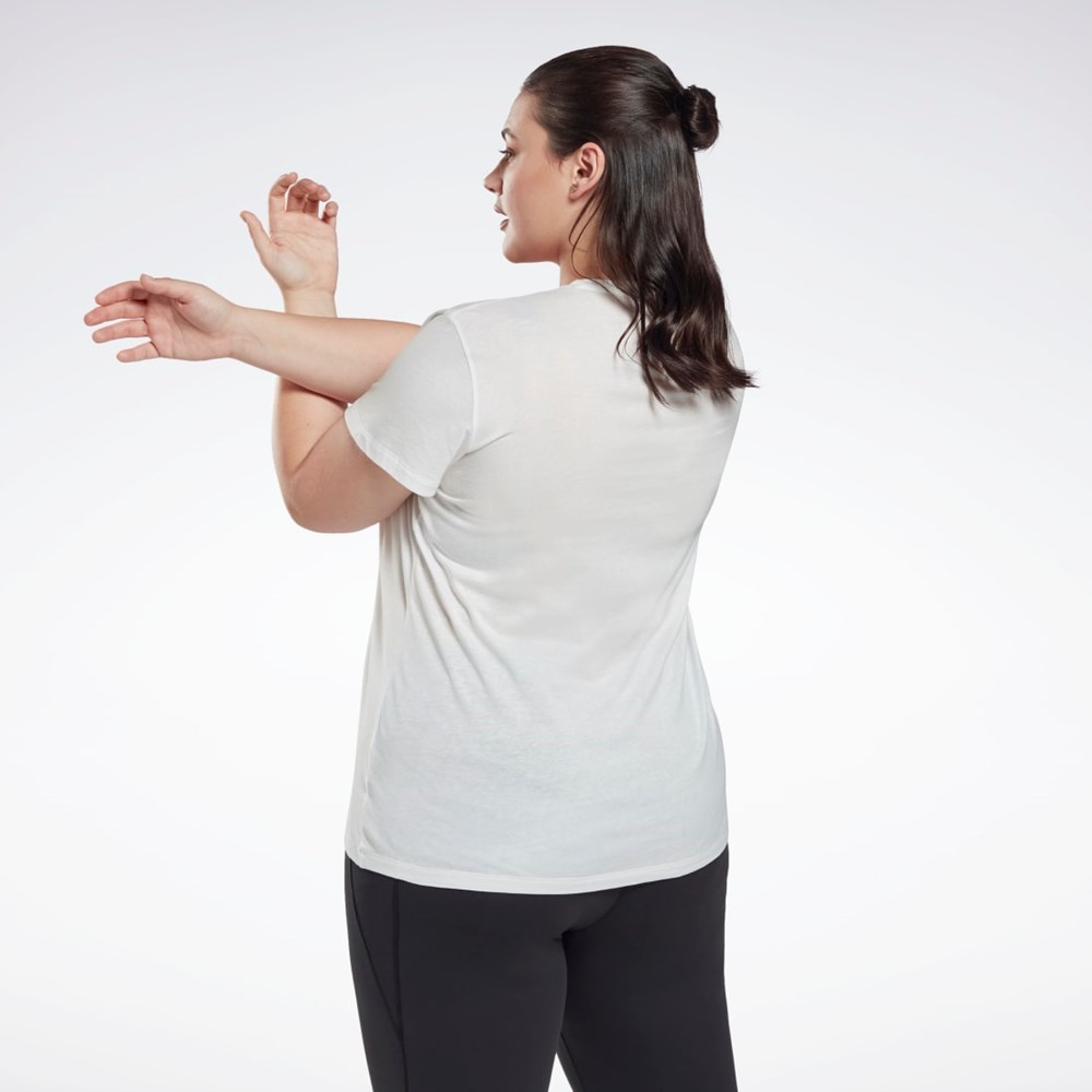 Reebok Graafinen Vector T-Shirt (Plus Size) Valkoinen | CLERAB-712