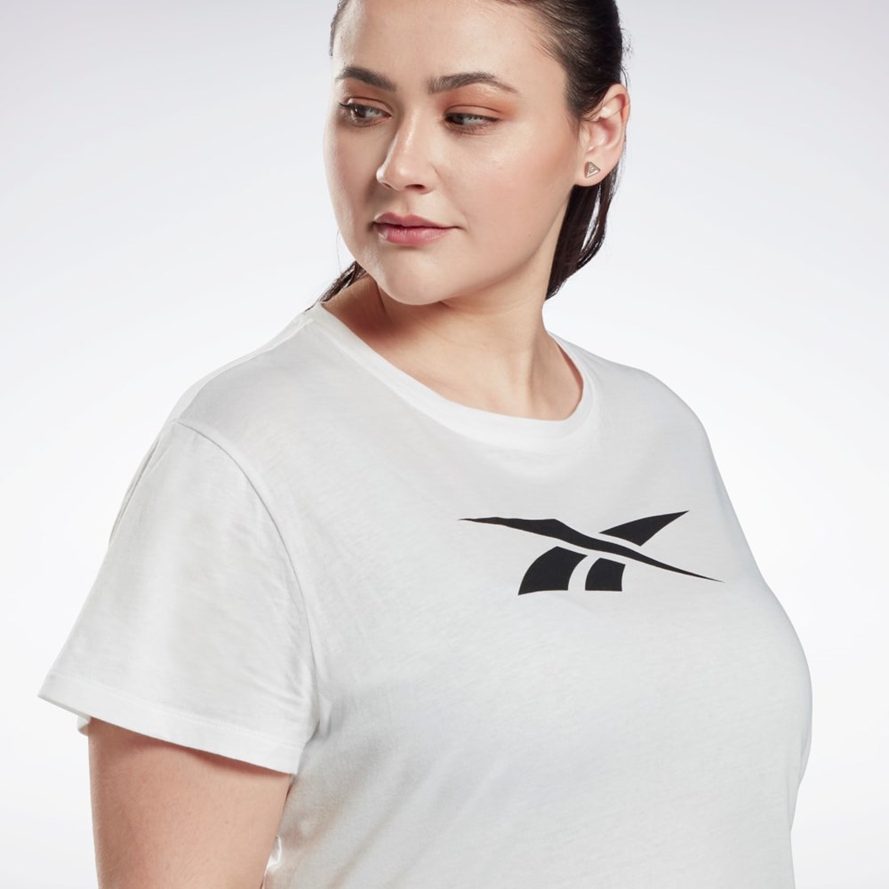 Reebok Graafinen Vector T-Shirt (Plus Size) Valkoinen | CLERAB-712