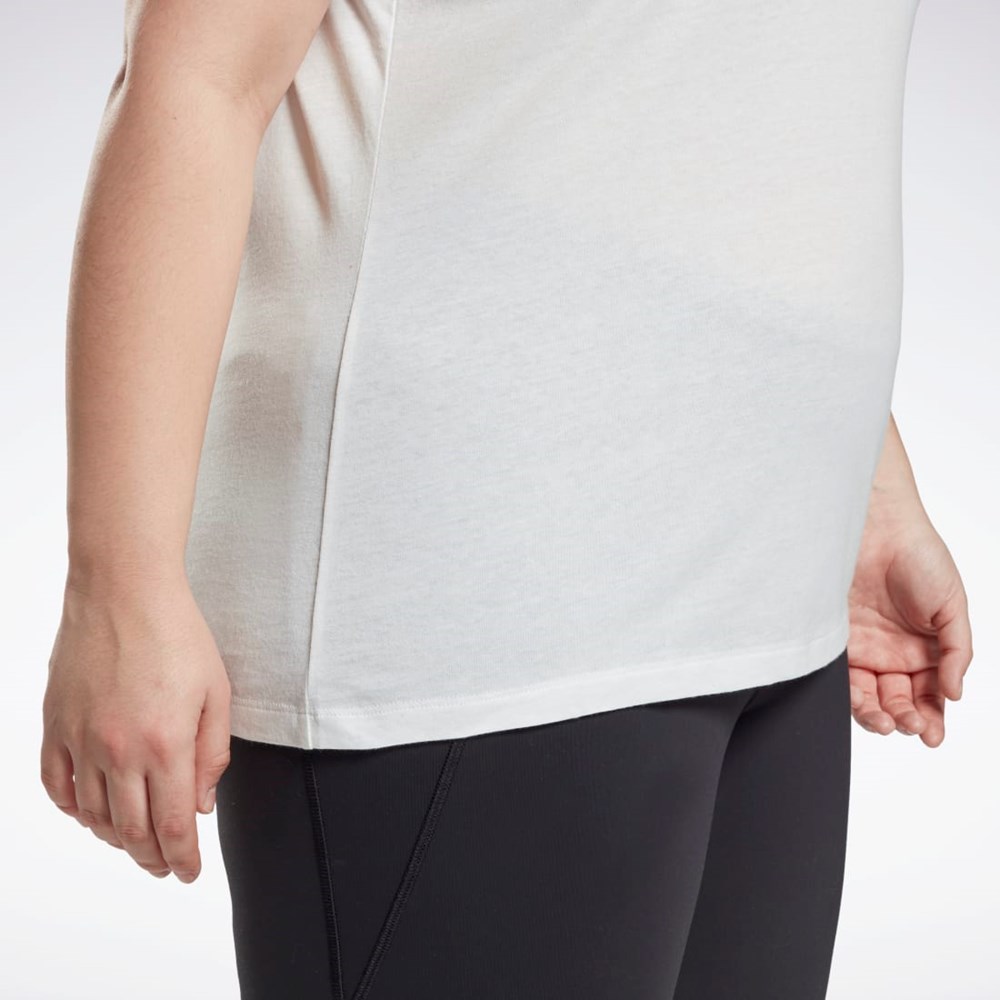 Reebok Graafinen Vector T-Shirt (Plus Size) Valkoinen | CLERAB-712