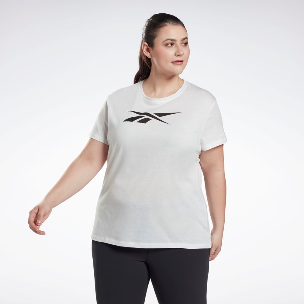 Reebok Graafinen Vector T-Shirt (Plus Size) Valkoinen | CLERAB-712