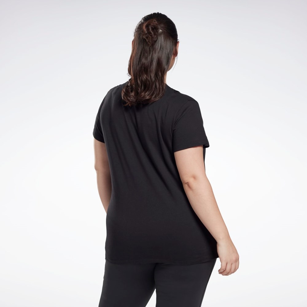 Reebok Graafinen Vector T-Shirt (Plus Size) Mustat | SOXDMU-827