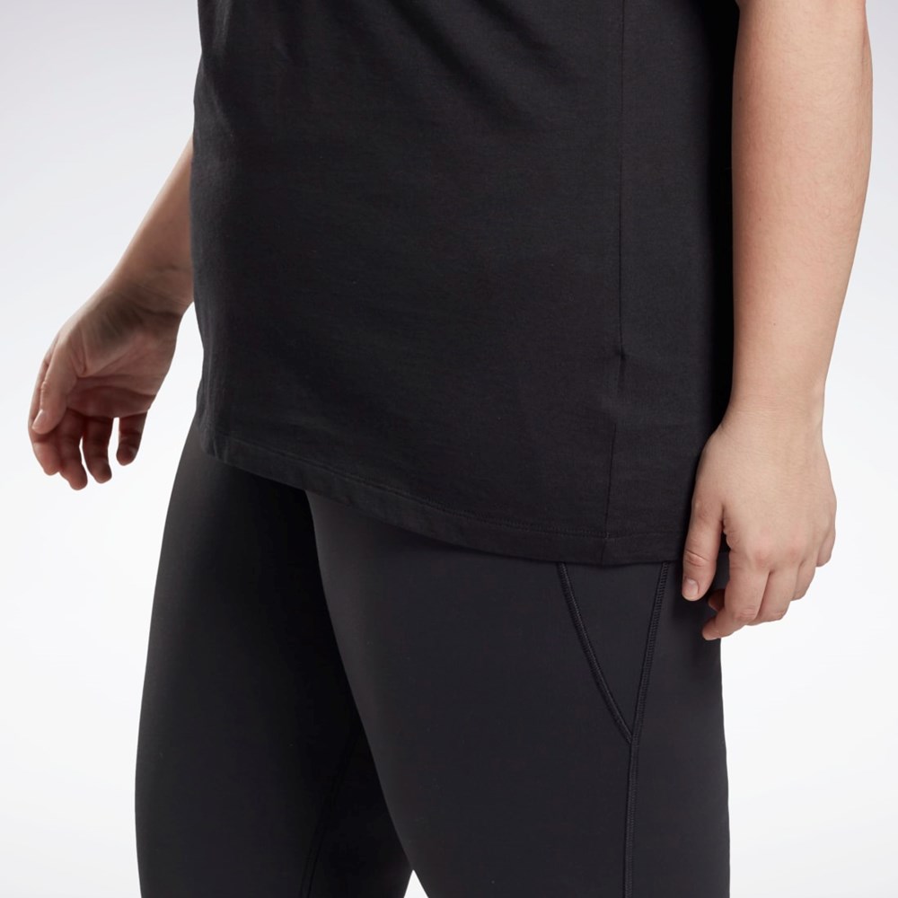 Reebok Graafinen Vector T-Shirt (Plus Size) Mustat | SOXDMU-827