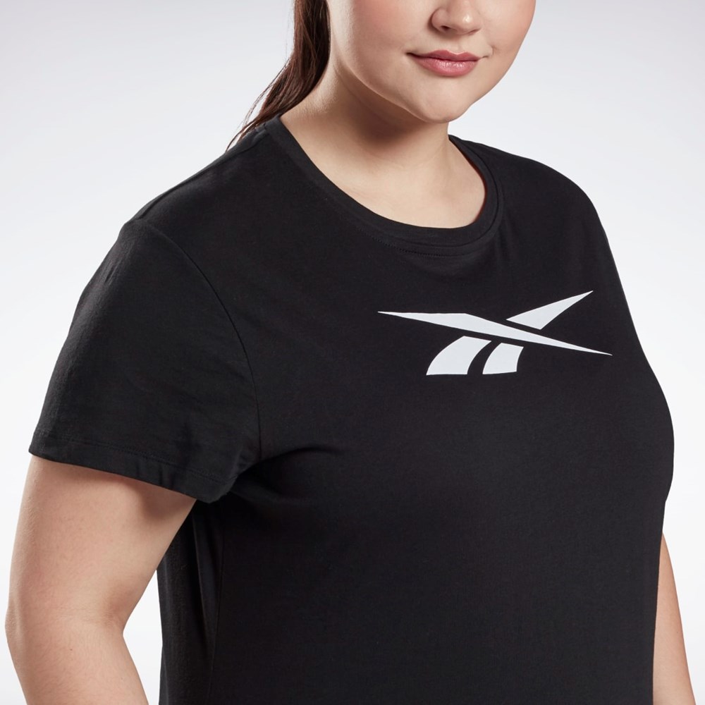 Reebok Graafinen Vector T-Shirt (Plus Size) Mustat | SOXDMU-827