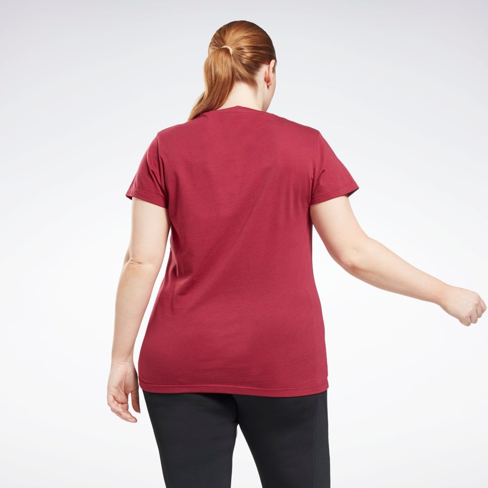 Reebok Graafinen Vector T-Shirt (Plus Size) Punch Berry | XHLYNO-741