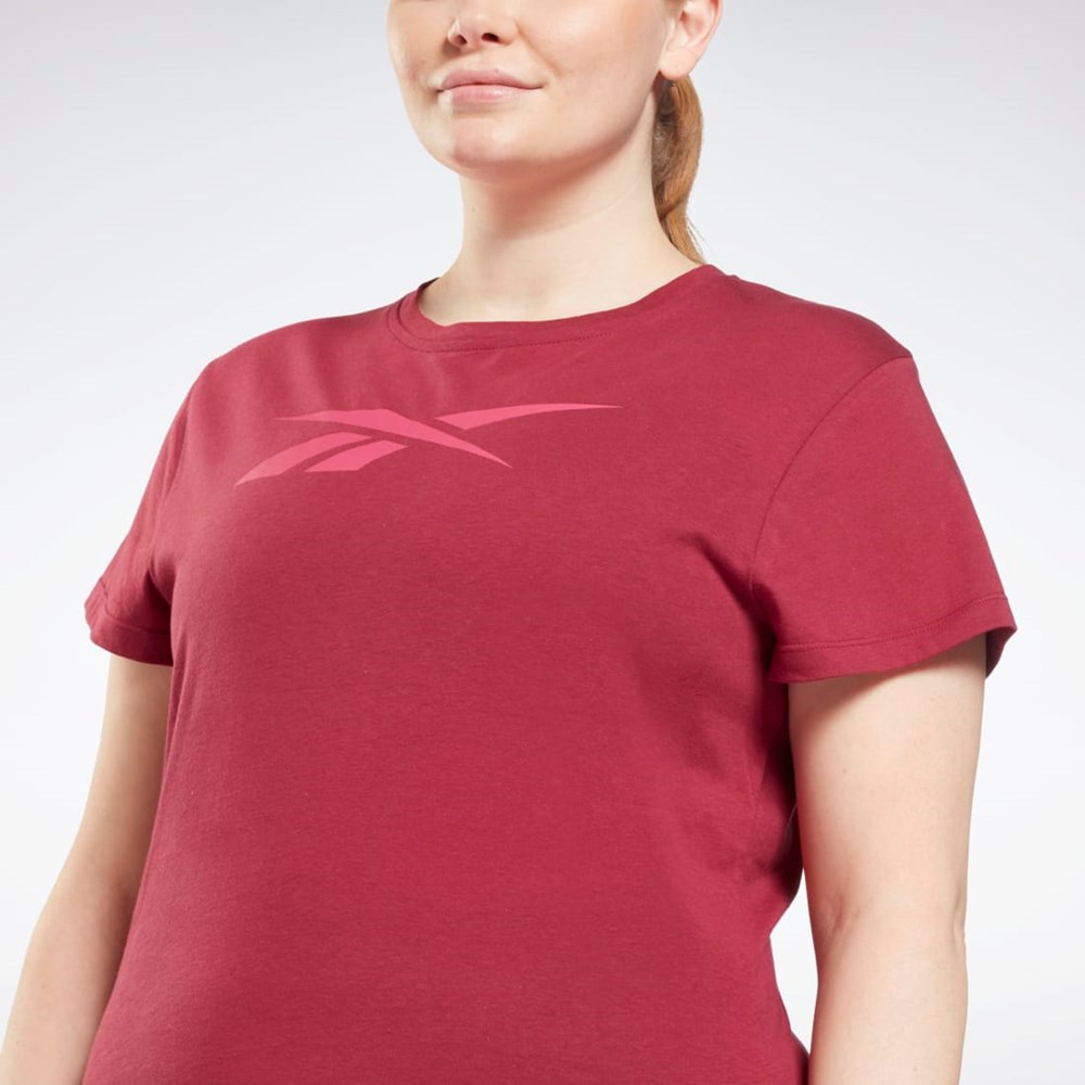 Reebok Graafinen Vector T-Shirt (Plus Size) Punch Berry | XHLYNO-741