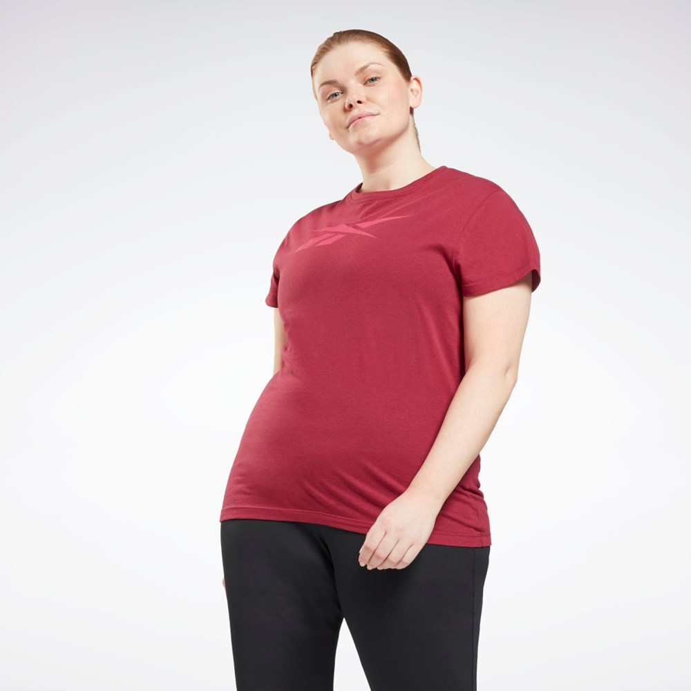 Reebok Graafinen Vector T-Shirt (Plus Size) Punch Berry | XHLYNO-741