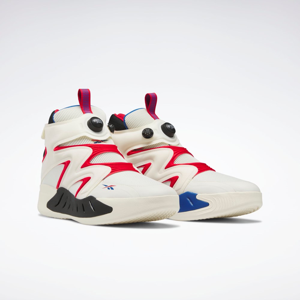 Reebok Instapump Fury Zone Mid Basketball Shoes Valkoinen Punainen Sininen | FASHYX-671
