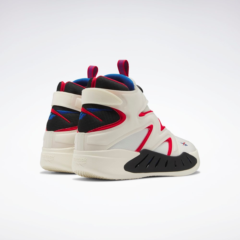Reebok Instapump Fury Zone Mid Basketball Shoes Valkoinen Punainen Sininen | FASHYX-671