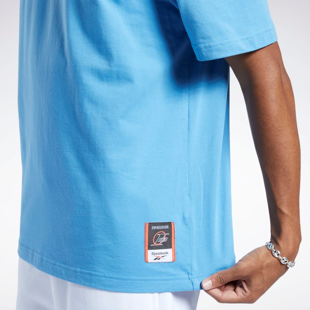 Reebok Iverson Basketball I3 Blueprint Lyhyt Sleeve T-Shirt Sininen | YWDSOU-379