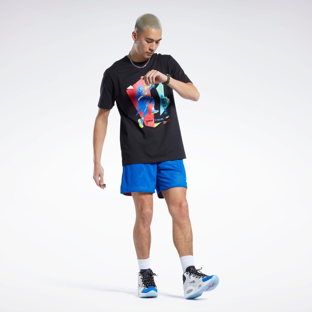 Reebok Iverson Layup Lyhyt Sleeve T-Shirt Mustat | UBZANE-654