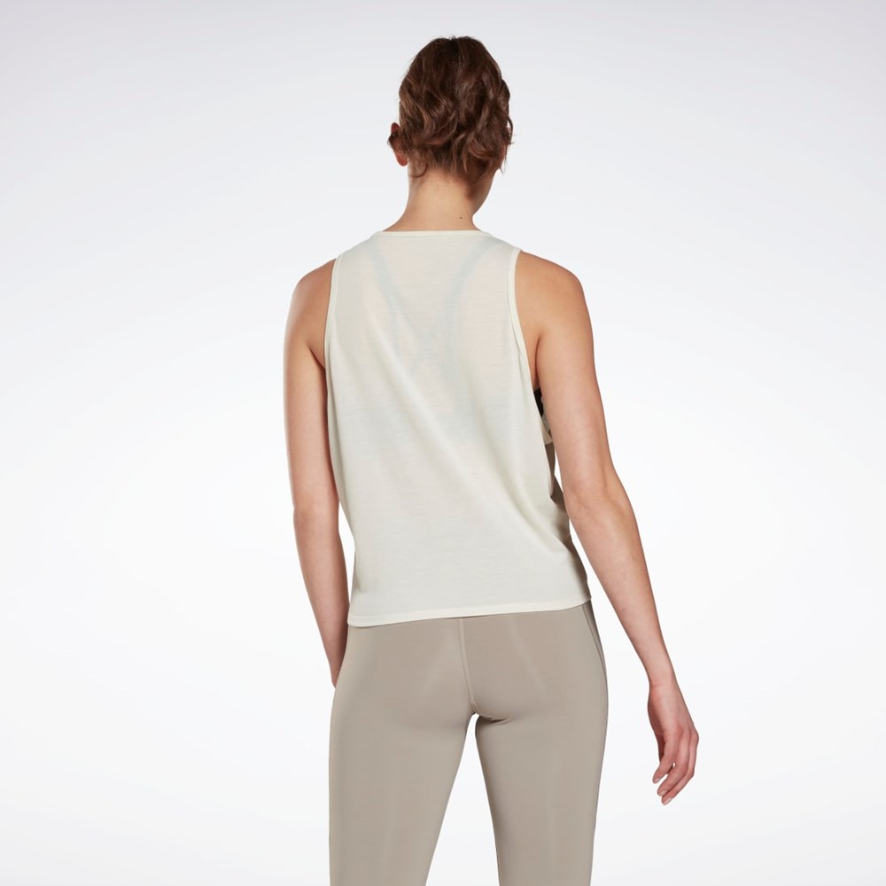Reebok Jooga Long Tank Top Valkoinen | MXKNGU-920