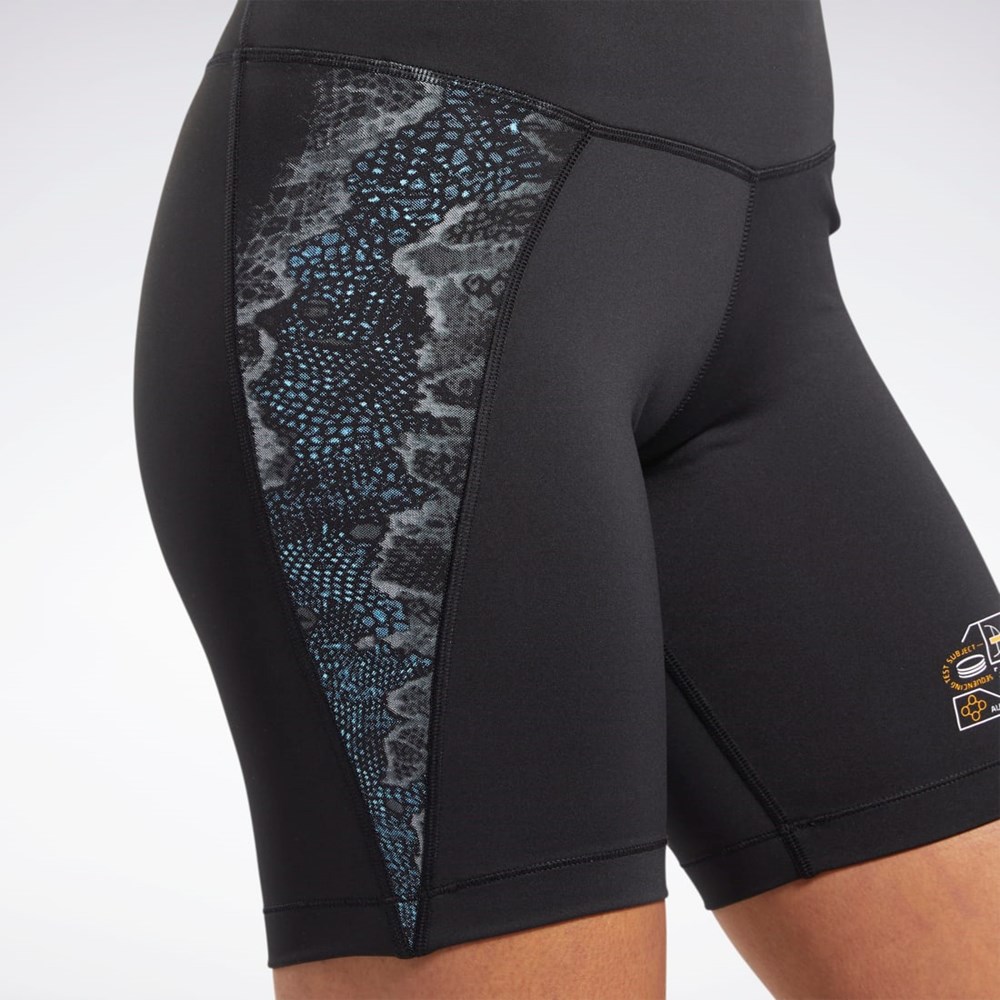 Reebok Jurassic World Bike Shorts Mustat | FGWQKH-375