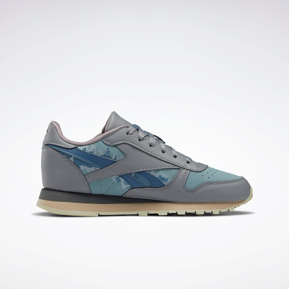 Reebok Jurassic World Classic Leather Shoes - Grade School Harmaat Sininen | EJNBZR-973