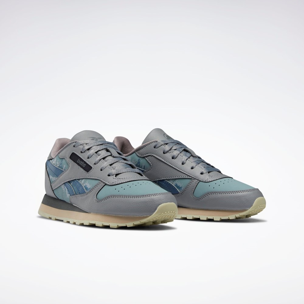 Reebok Jurassic World Classic Leather Shoes - Grade School Harmaat Sininen | EJNBZR-973