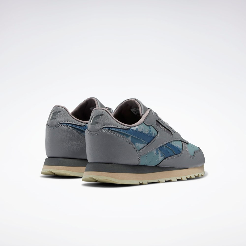 Reebok Jurassic World Classic Leather Shoes - Grade School Harmaat Sininen | EJNBZR-973