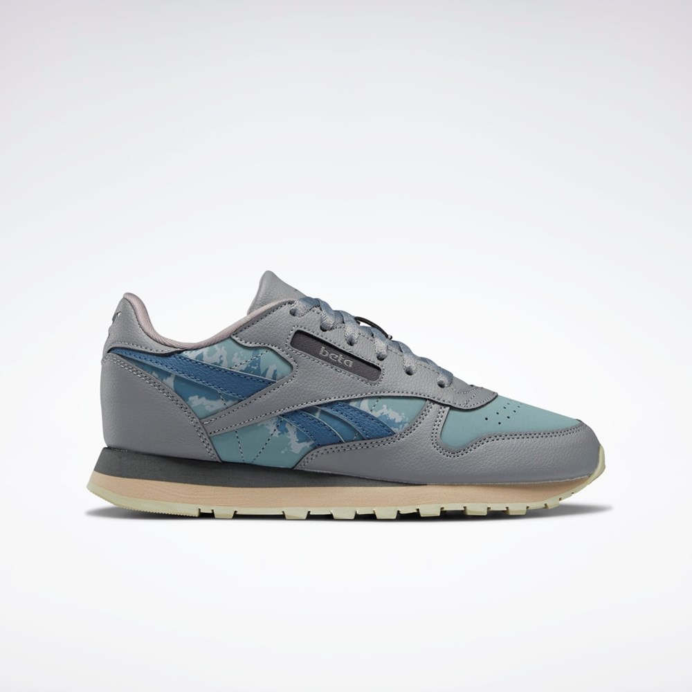 Reebok Jurassic World Classic Leather Shoes - Grade School Harmaat Sininen | EJNBZR-973