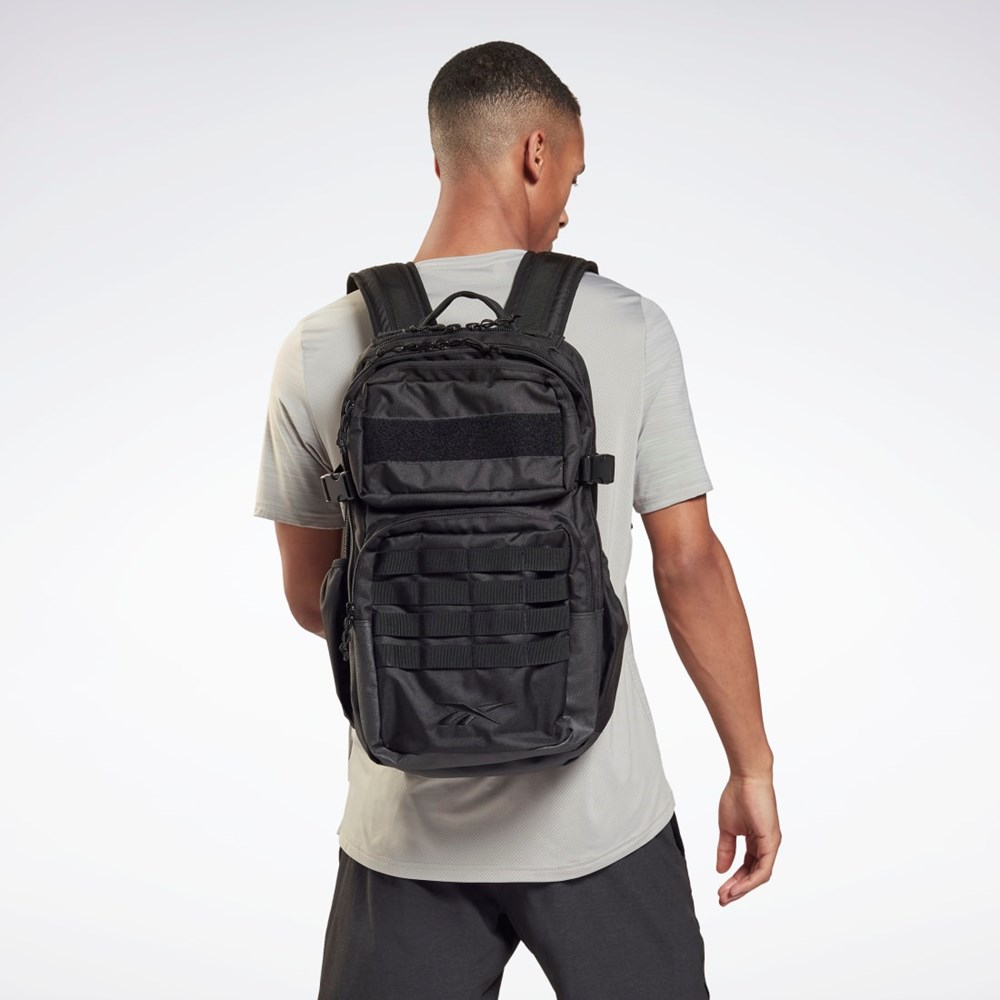 Reebok Koulutus Day Backpack Mustat Mustat Mustat | PYJOEC-098