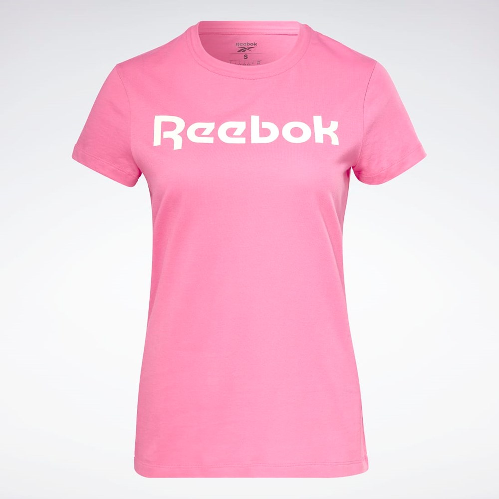 Reebok Koulutus Essentials Graafinen Tee Pinkki | FWNPGH-254