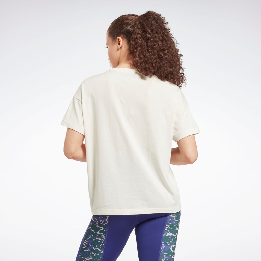Reebok Koulutus Essentials Modern Safari Graafinen Tee Valkoinen | ZTIDQJ-513