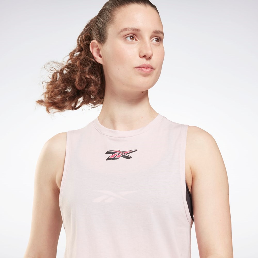 Reebok Koulutus Essentials Muscle Graafinen Tank Top Frost Berry | CWKQIV-295