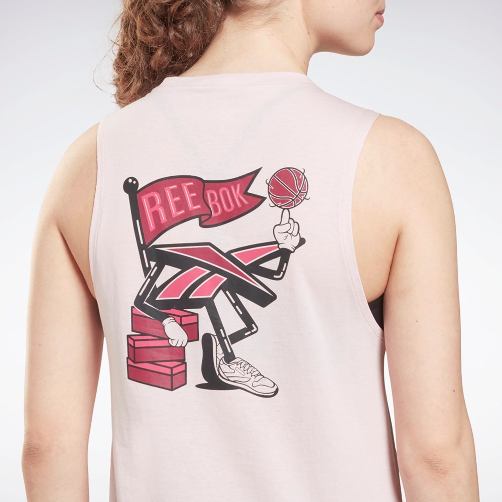 Reebok Koulutus Essentials Muscle Graafinen Tank Top Frost Berry | CWKQIV-295
