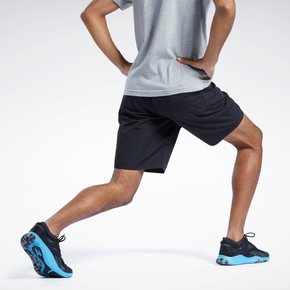 Reebok Koulutus Essentials Utility Shorts Mustat | RVGZNI-461