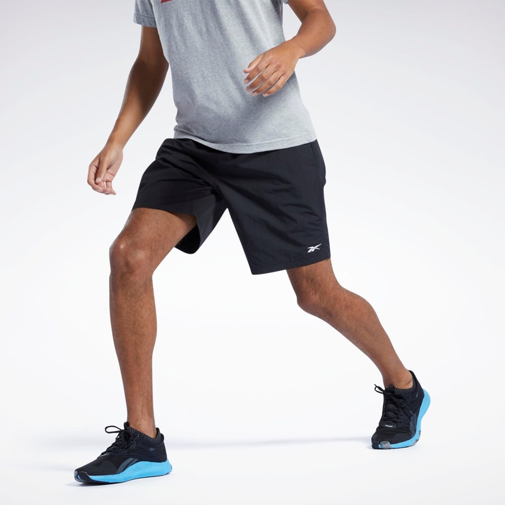 Reebok Koulutus Essentials Utility Shorts Mustat | RVGZNI-461